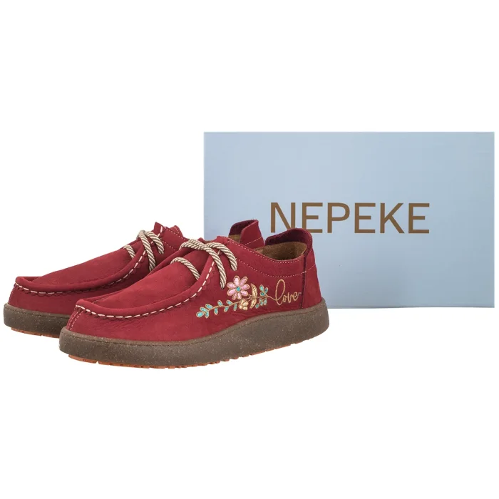 Półbuty Nepeke Dika Burgundy Nubuk-Lov – zdjęcie 6