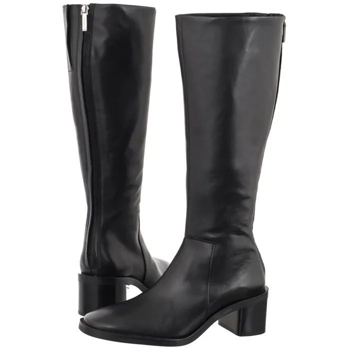 Kozaki Calvin Klein Block Heel High Boot Zip Lth Triple Black HW0HW03172 0GJ – zdjęcie 1