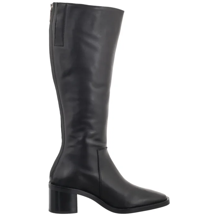 Kozaki Calvin Klein Block Heel High Boot Zip Lth Triple Black HW0HW03172 0GJ – zdjęcie 3