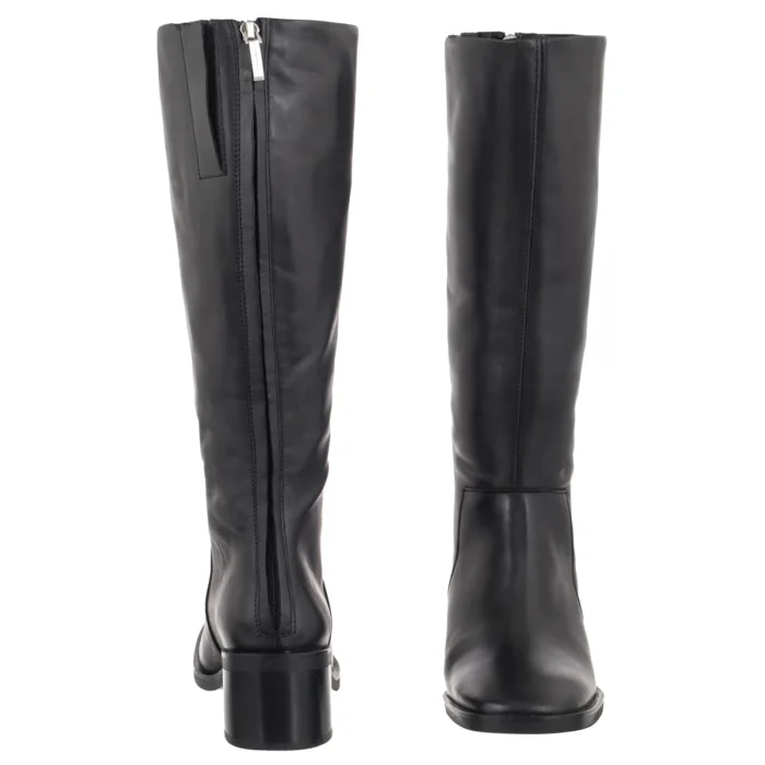 Kozaki Calvin Klein Block Heel High Boot Zip Lth Triple Black HW0HW03172 0GJ – zdjęcie 4