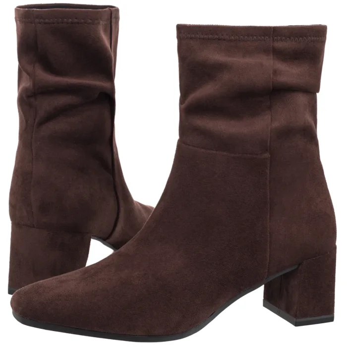 Botki Caprice Brązowe 9-25304-47 302 Dk Brn Stretch – zdjęcie 1