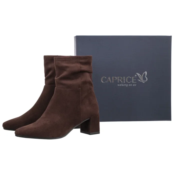 Botki Caprice Brązowe 9-25304-47 302 Dk Brn Stretch – zdjęcie 6