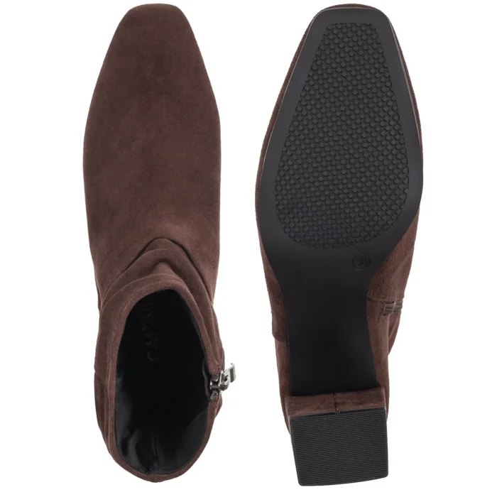 Botki Caprice Brązowe 9-25304-47 302 Dk Brn Stretch – zdjęcie 5