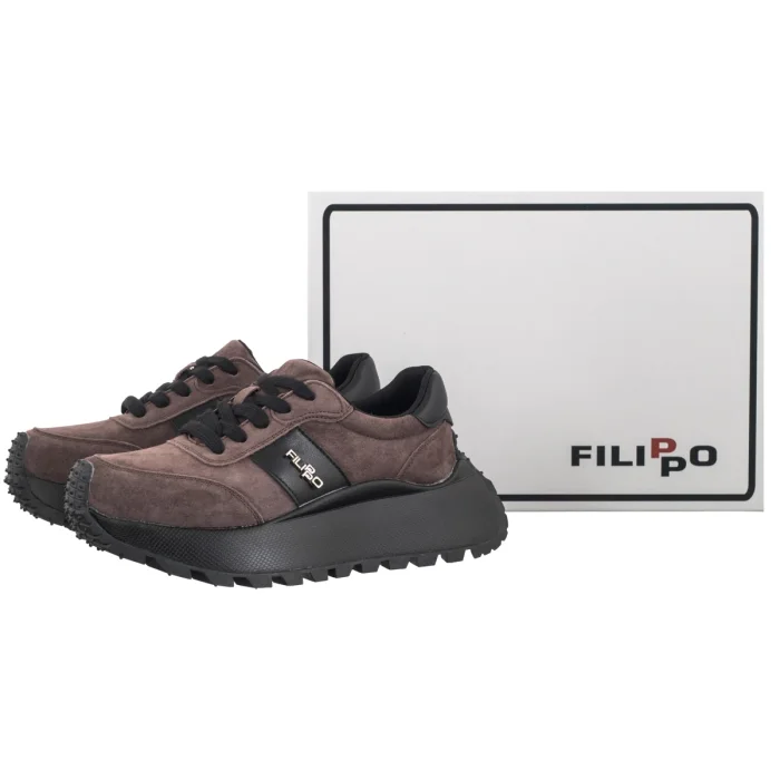 Sneakersy Filippo Ciemnobrązowe DP6785/26 D BR – zdjęcie 6