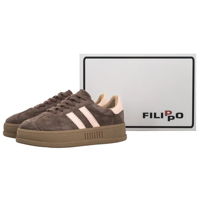 Sneakersy Filippo Ciemnobrązowe DP7995/26 D BR – zdjęcie 6