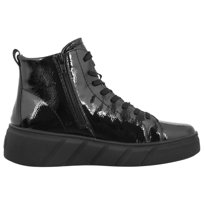 Trzewiki Rieker Czarne Lakierowane W2661-01 Black – zdjęcie 3