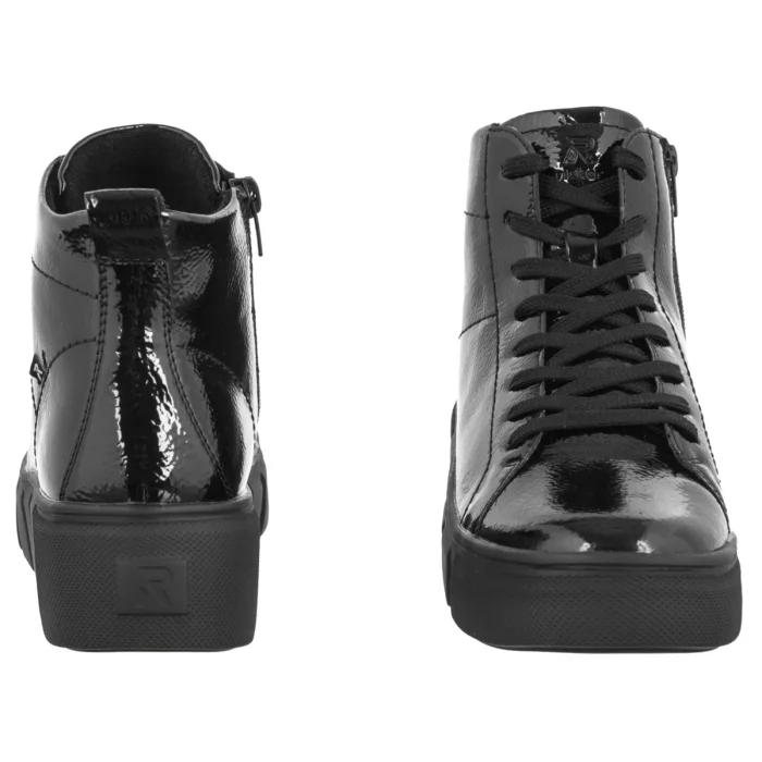 Trzewiki Rieker Czarne Lakierowane W2661-01 Black – zdjęcie 4