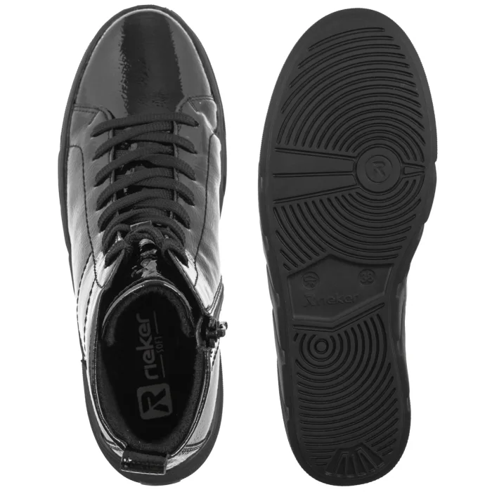 Trzewiki Rieker Czarne Lakierowane W2661-01 Black – zdjęcie 5