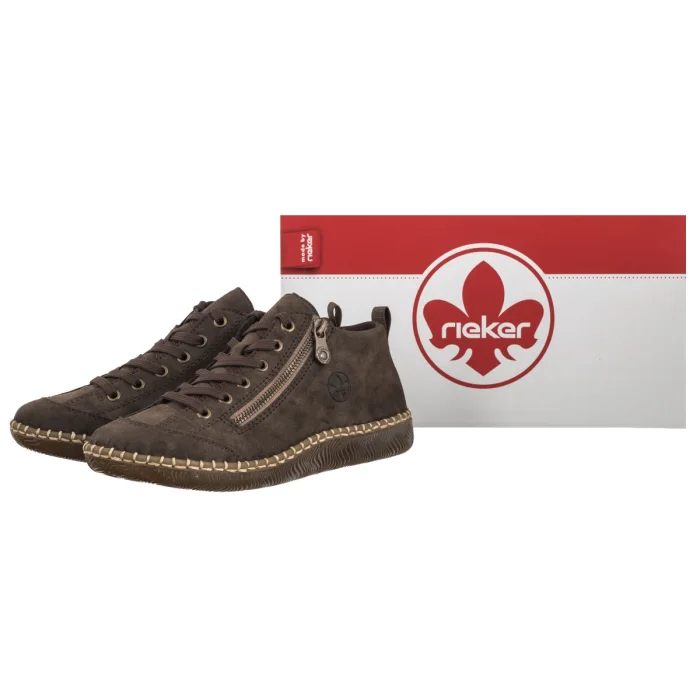 Półbuty Rieker Brązowe N2414-25 Brown – zdjęcie 6