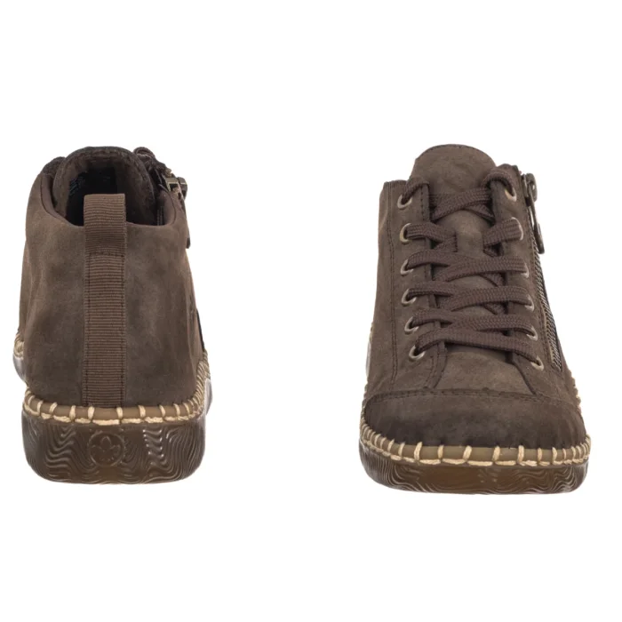 Półbuty Rieker Brązowe N2414-25 Brown – zdjęcie 4