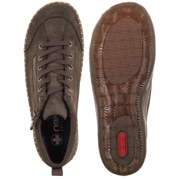 Półbuty Rieker Brązowe N2414-25 Brown – zdjęcie 5