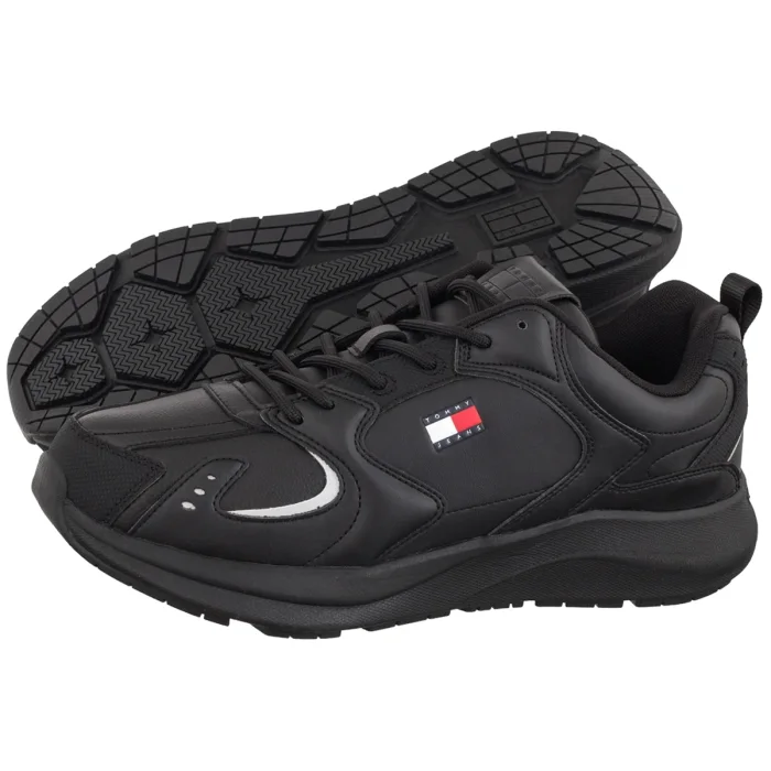 Sneakersy Tommy Hilfiger Tommy Jeans LTH Runner Tripie Black EM0EM01776 0GJ – zdjęcie 1