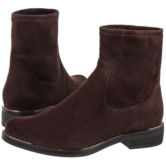 Botki Caprice Brązowe 9-25325-47 302 Dark Brown Stretch – zdjęcie 1
