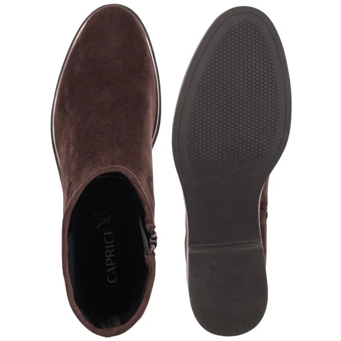 Botki Caprice Brązowe 9-25325-47 302 Dark Brown Stretch – zdjęcie 5