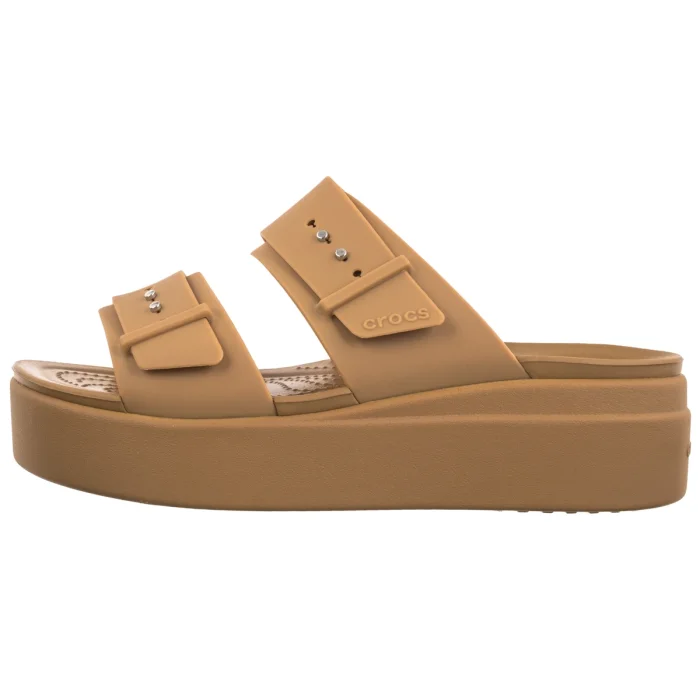 Klapki Crocs Brooklyn Buckle Low Wedge Umber 207431-2HI – zdjęcie 2