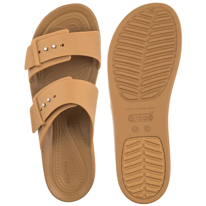 Klapki Crocs Brooklyn Buckle Low Wedge Umber 207431-2HI – zdjęcie 5