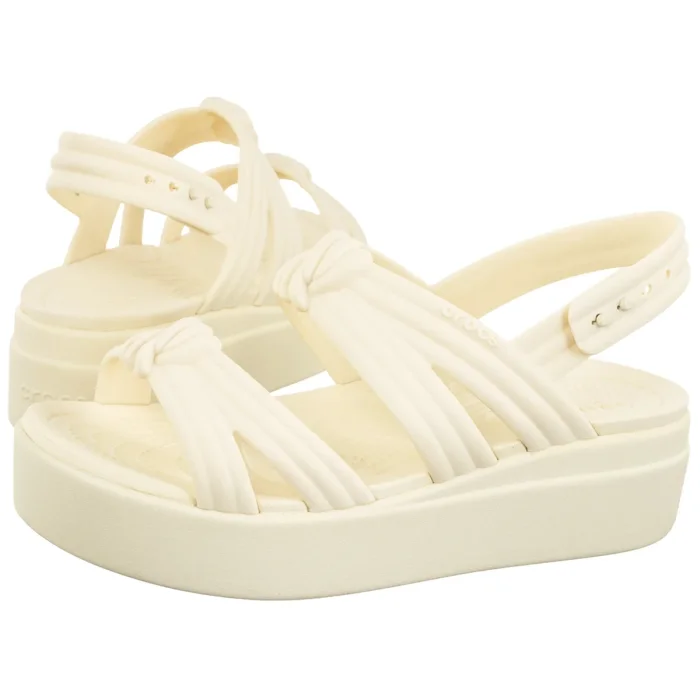 Sandały Crocs Brooklyn Knot Low Wedge Ivory 212864-105 – zdjęcie 1