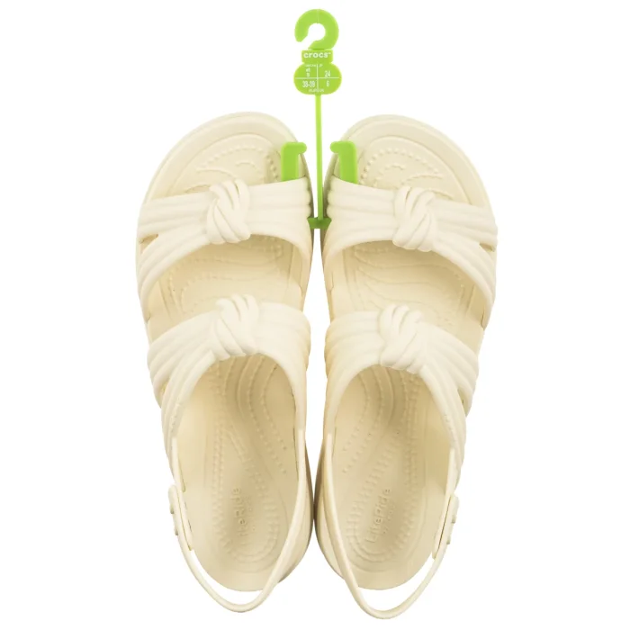 Sandały Crocs Brooklyn Knot Low Wedge Ivory 212864-105 – zdjęcie 6