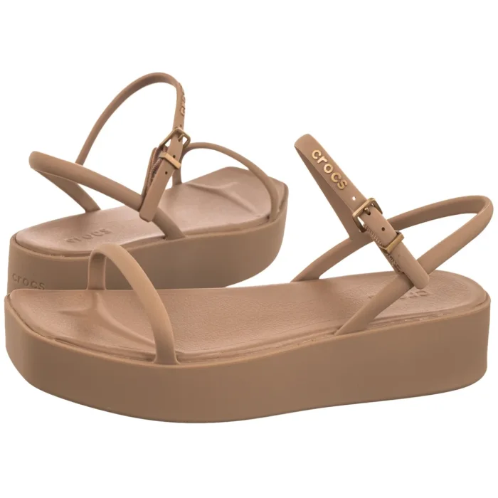 Sandały Crocs Miami Platform Y Strap Sandal Milk Chocolate 212012-2JJ  – zdjęcie 1