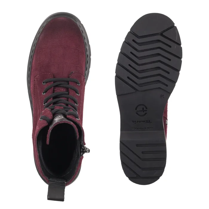 Workery Tamaris Bordowe 1-25269-41 544 Bordeaux Croco – zdjęcie 5