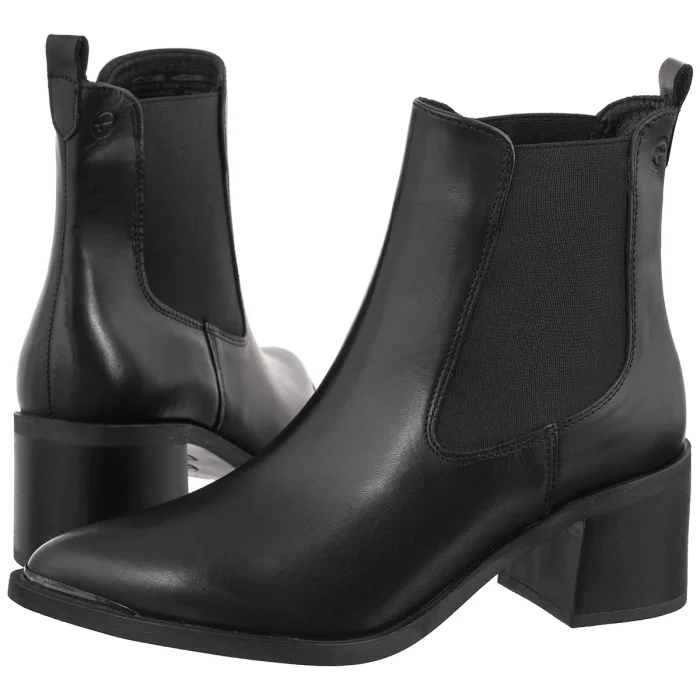 Botki Tamaris Czarne 1-25301-45 003 Black Leather – zdjęcie 1