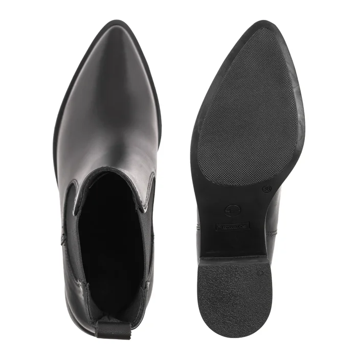 Botki Tamaris Czarne 1-25301-45 003 Black Leather – zdjęcie 5