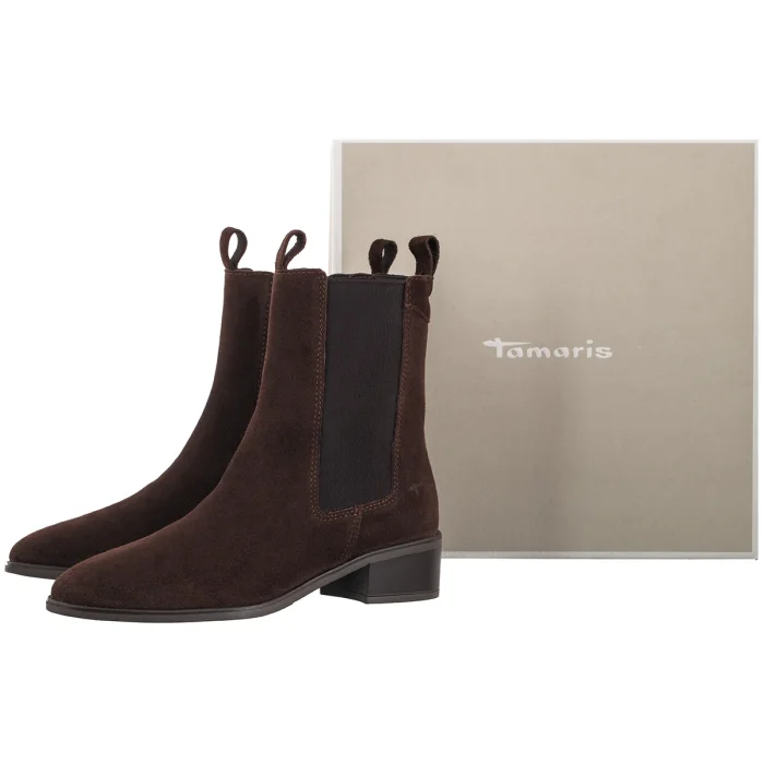Sztyblety Tamaris Brązowe 1-25304-47 347 Mocca Suede – zdjęcie 6