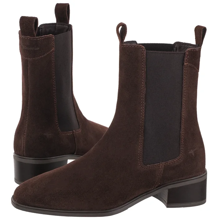 Sztyblety Tamaris Brązowe 1-25304-47 347 Mocca Suede – zdjęcie 1