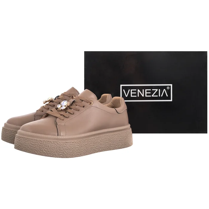 Sneakersy Venezia Brązowe V408-00379-01TAU – zdjęcie 6