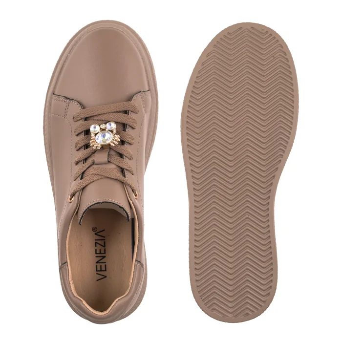 Sneakersy Venezia Brązowe V408-00379-01TAU – zdjęcie 5