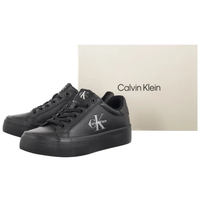 Sneakersy Calvin Klein Vulc Flatform Laceup Low Lth Triple Black HW0HW03159 0GJ – zdjęcie 6