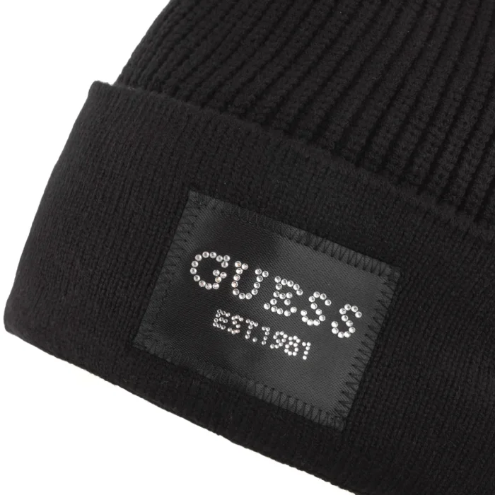 Czapka Guess Knitted Beanie AW5631 VIS01 BLA – zdjęcie 3