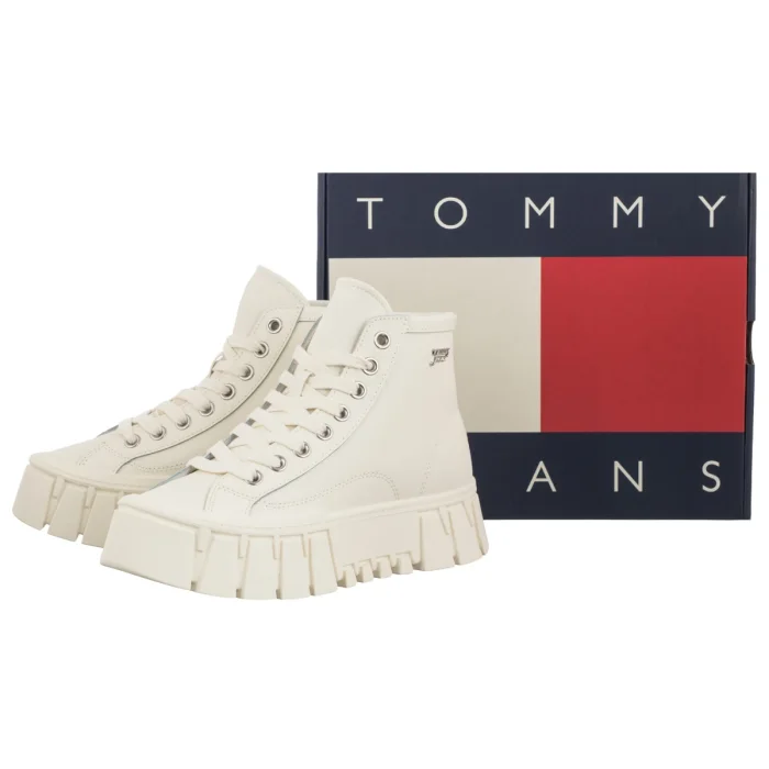 Sneakersy Tommy Hilfiger Tjw Platform Sneaker Leather Mc Ivory EN0EN03133 YBI – zdjęcie 6
