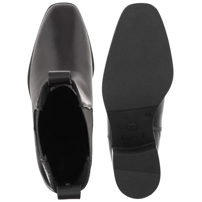 Botki Tamaris Czarne 1-25304-47 003 Black Leather – zdjęcie 5