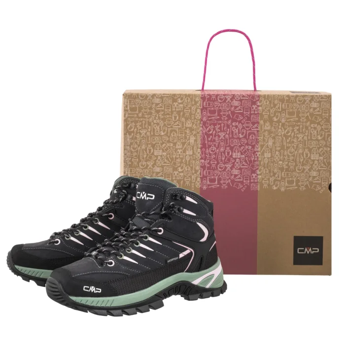 Trekkingowe CMP Rigel 2.0 Mid Wmn Wp Trekking Shoes 3Q1936667UZ Titanio-Soft Pink-Green Tea – zdjęcie 6