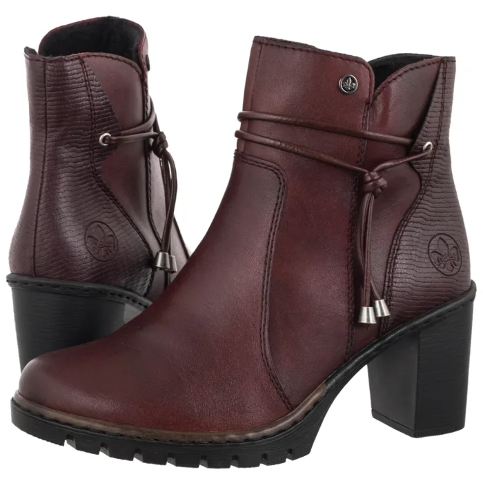 Botki Rieker Czerwone Y2567-35 Red – zdjęcie 1