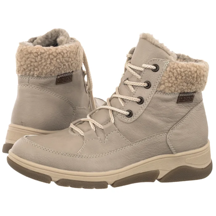 Botki Rieker Beżowe L5603-60 Beige – zdjęcie 1