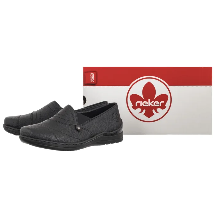 Mokasyny Rieker Czarne 48961-02 Black – zdjęcie 6