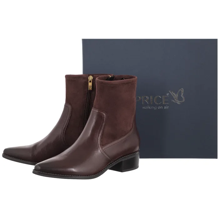 Botki Caprice Brązowe 9-25312-47 329 Dk Brown Comb – zdjęcie 6