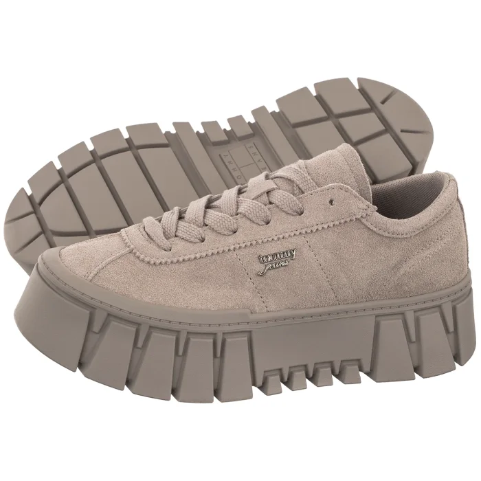 Sneakersy Tommy Hilfiger Tjw Platform Sneaker Suede Limestone Dust EN0EN03132 PKE – zdjęcie 1