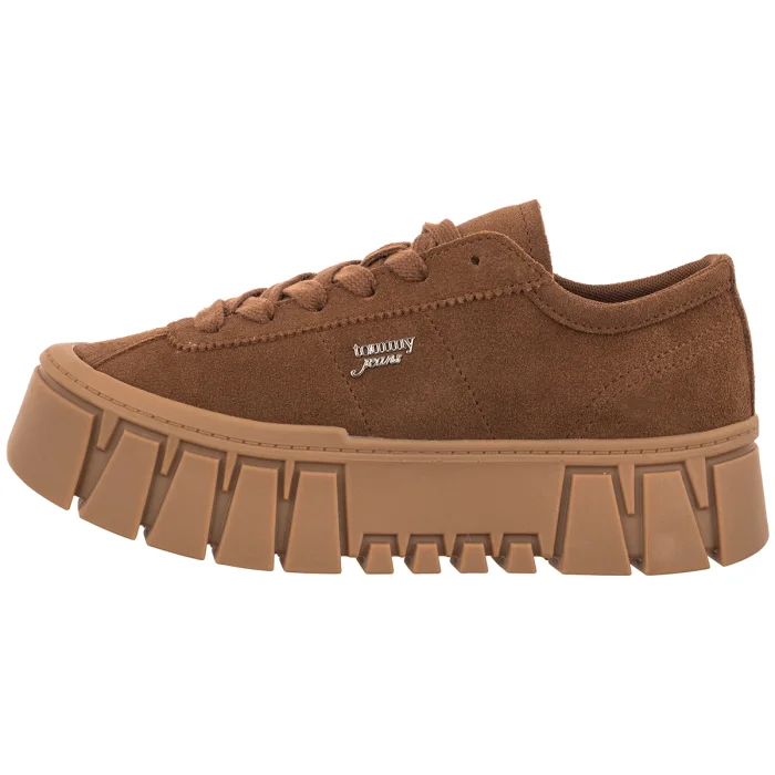 Sneakersy Tommy Hilfiger Tjw Platform Sneaker Suede Warm Khaki EN0EN03132 GWI – zdjęcie 2