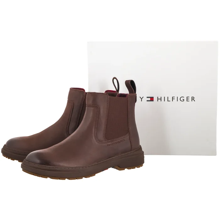 Sztyblety Tommy Hilfiger Hilfiger Outdoor Warm Lth Chelsea Cocoa FM0FM05958 GT6 – zdjęcie 6