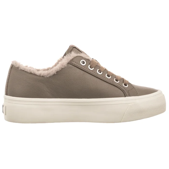 Sneakersy Calvin Klein Vulc Flatf Laceup Lth Fur Desert Taupe/DK Ecru HW0HW03235 PBO – zdjęcie 3