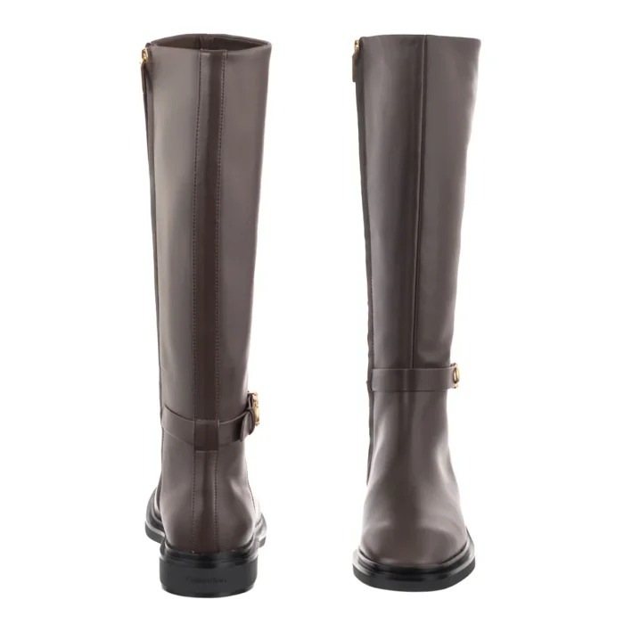 Kozaki Calvin Klein Square High Boot Lth Mg Hdw Rocky Brown HW0HW03187 BAM – zdjęcie 4