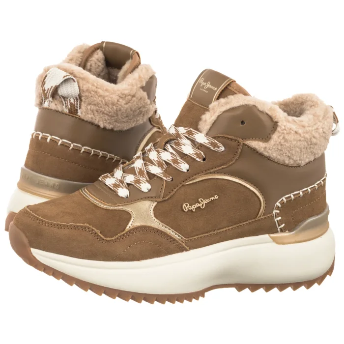 Sneakersy Pepe Jeans Kimi Laces W Cognac Brown PLS600083 879 – zdjęcie 1
