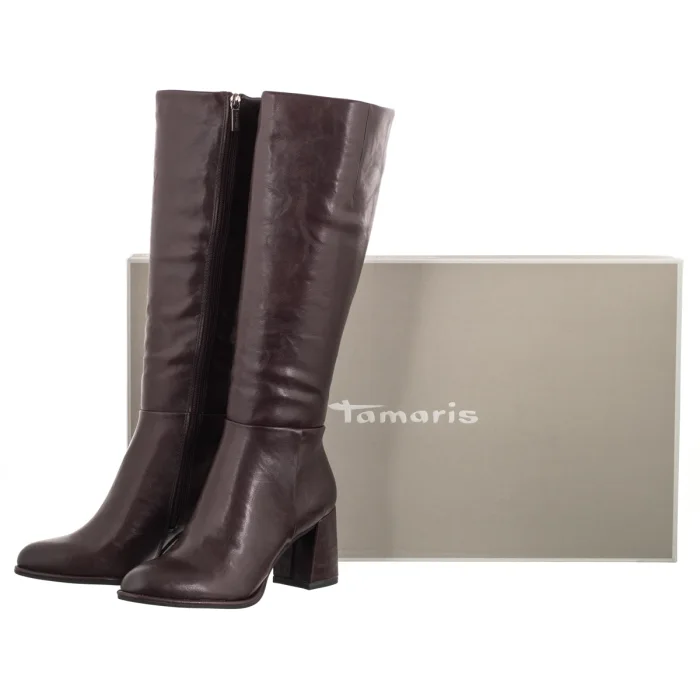 Kozaki Tamaris Brązowe 1-25515-41 585 Burgundy – zdjęcie 6