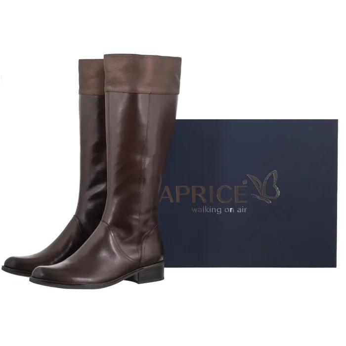 Oficerki Caprice Brązowe 9-25511-41 329 Dk Brown Comb – zdjęcie 6