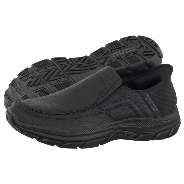 Półbuty Skechers Respected Elgin Slip-Ins Black 204810/BBK – zdjęcie 1