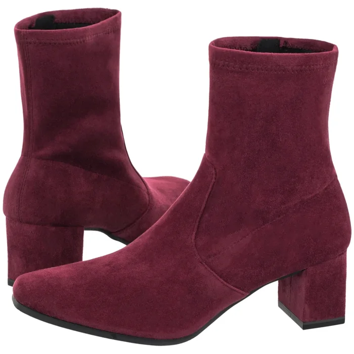 Botki Caprice Bordowe 9-25354-41 514 Bordeaux Strech Vegan – zdjęcie 1