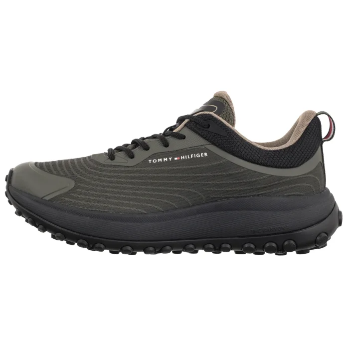 Sneakersy Tommy Hilfiger The Canyon X M Knit Runner Pewter Green FM0FM006067 MRH – zdjęcie 2
